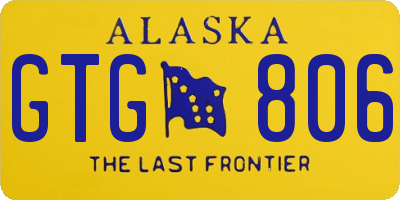AK license plate GTG806