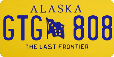 AK license plate GTG808