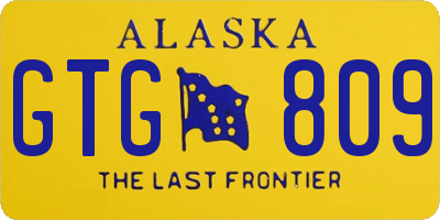 AK license plate GTG809