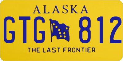 AK license plate GTG812