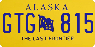 AK license plate GTG815