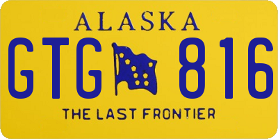 AK license plate GTG816