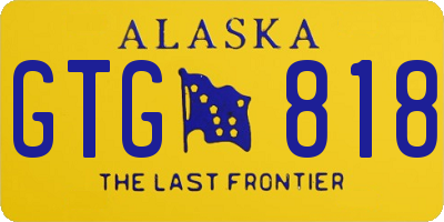 AK license plate GTG818