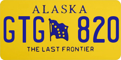 AK license plate GTG820