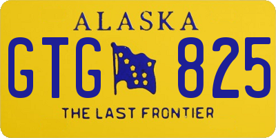 AK license plate GTG825