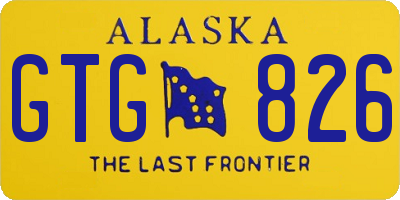 AK license plate GTG826