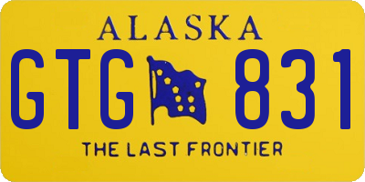 AK license plate GTG831