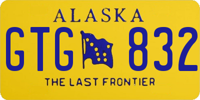 AK license plate GTG832