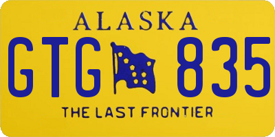 AK license plate GTG835