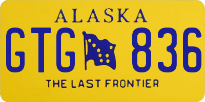 AK license plate GTG836