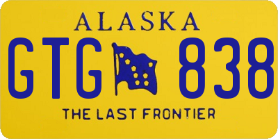 AK license plate GTG838