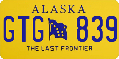 AK license plate GTG839