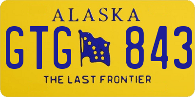 AK license plate GTG843