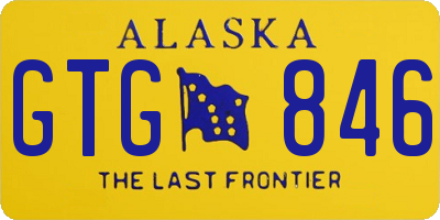 AK license plate GTG846