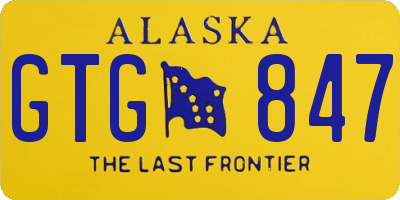 AK license plate GTG847