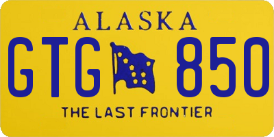 AK license plate GTG850