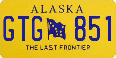 AK license plate GTG851