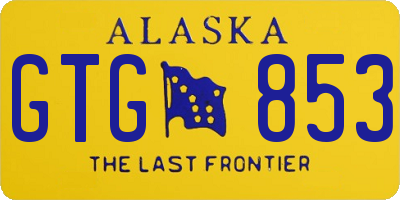 AK license plate GTG853