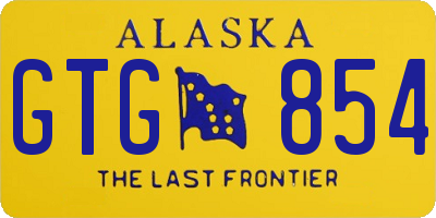 AK license plate GTG854