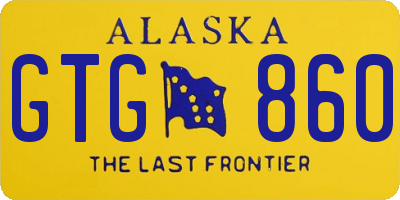 AK license plate GTG860