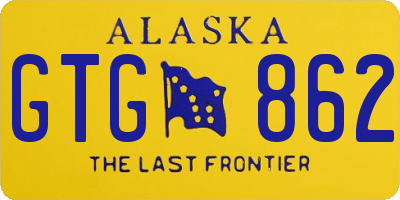 AK license plate GTG862