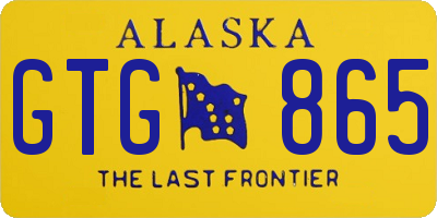 AK license plate GTG865