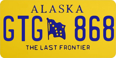 AK license plate GTG868