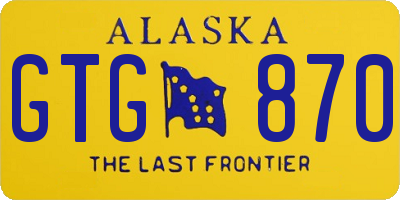 AK license plate GTG870