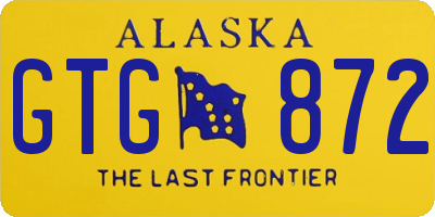 AK license plate GTG872