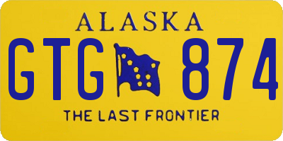 AK license plate GTG874