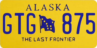 AK license plate GTG875