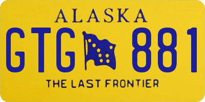 AK license plate GTG881