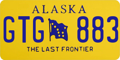 AK license plate GTG883