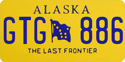 AK license plate GTG886