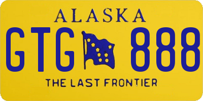 AK license plate GTG888