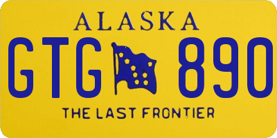 AK license plate GTG890