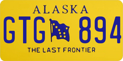 AK license plate GTG894