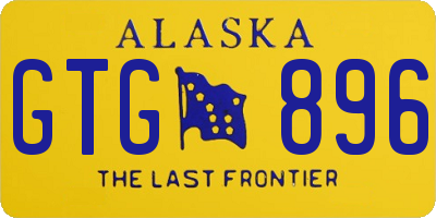 AK license plate GTG896