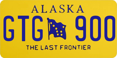 AK license plate GTG900