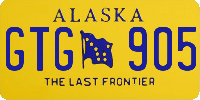 AK license plate GTG905