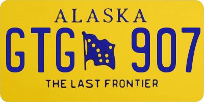 AK license plate GTG907