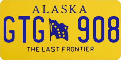AK license plate GTG908