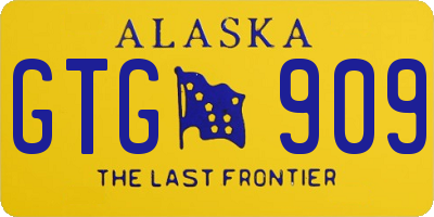 AK license plate GTG909