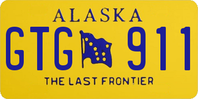 AK license plate GTG911