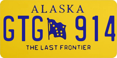 AK license plate GTG914