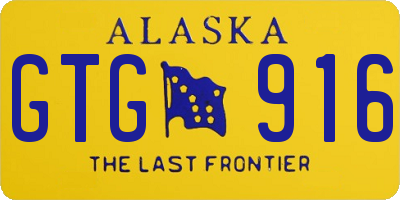 AK license plate GTG916