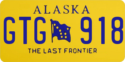 AK license plate GTG918