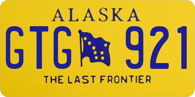 AK license plate GTG921