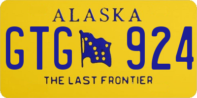 AK license plate GTG924