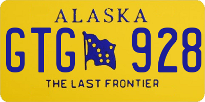 AK license plate GTG928